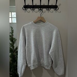 Skims cotton fleece crew pullover sweatshirt